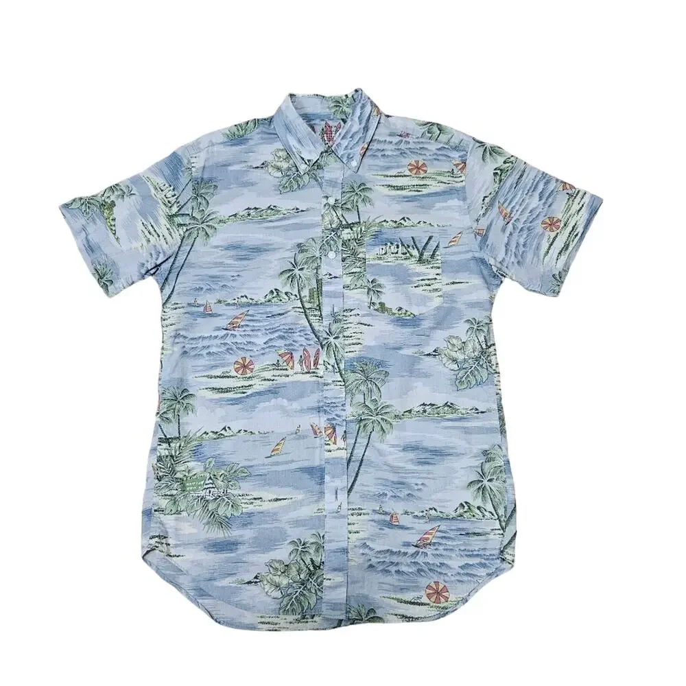 J.Crew button down tropical vacation 100% cotton size small tropical, vacation,